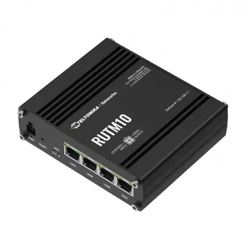 Teltonika RUTM10 bezvadu maršrutētājs Gigabit Ethernet Divu joslu (2.4 GHz / 5 GHz) Melns
