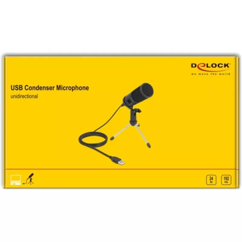 Delock - Mikrofons - USB - Melns (66832)
