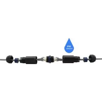 Renkforce RJ45 tīkla adapteris CAT 6 [1x RJ45 ligzda - 1x RJ45 ligzda] melns (RF-4533938)
