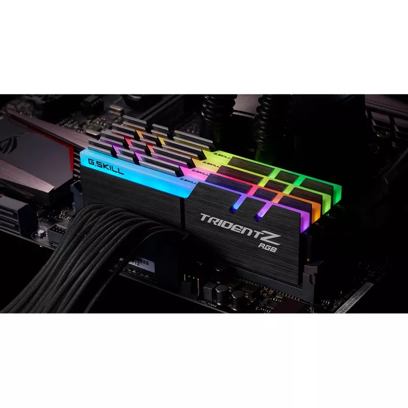 DIMM 32 GB DDR4-3600 (4x 8 GB) Quad-Kit, atmiņa melna, F4-3600C16Q-32GTZRC, Trident Z RGB, INTEL XMP