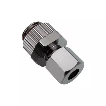 Kompresijas savienotājuzmava vara caurulēm, Koolance NZL-CU06 — 6 mm OD caurulēm uz G 1/4 collas BSPP, sudraba