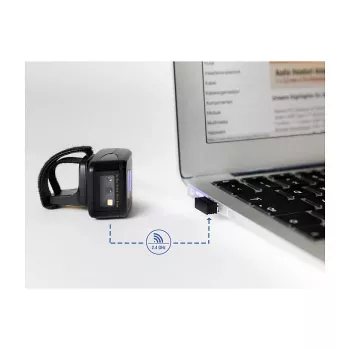 DeLOCK USB Dongle bezvadu svītrkodu skeneris 2.4 GHz melns USB A