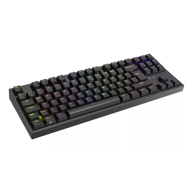 GENESIS Thor 404 TKL tastatūra Spēļu USB QWERTZ Vācu Melna