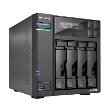 Asustor LOCKERSTOR 4 Gen2 (AS6704T) NAS galddators Intel® Celeron® N N5105 4 GB DDR4 0 TB ADM Melns