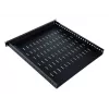 Plaukts Digitus TN-19-5/9-1U-W-BK tērauda melns 19 collu 500mm dziļums