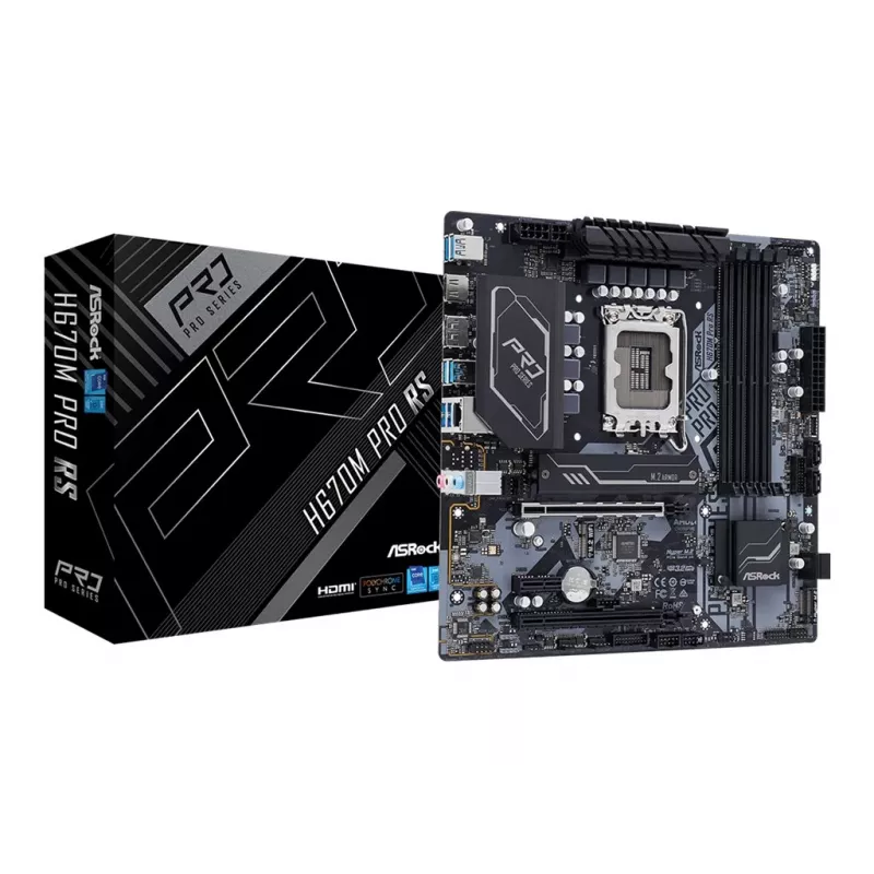 Mātesplate ASRock H670M Pro RS Intel H670 LGA 1700 micro ATX