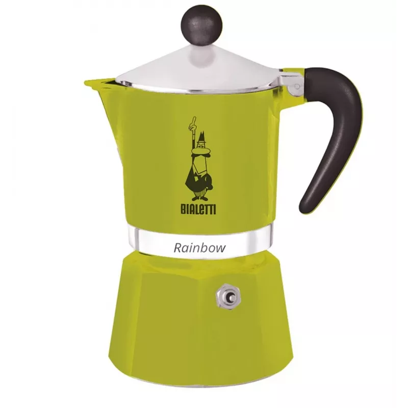 Bialetti Rainbow moka kanna 0.27 L zaļa