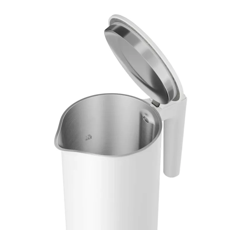 Electric kettle Xiaomi 1.7 L 1800 W balta — nerūsējošais tērauds, pogas vāks, siltumizolācija