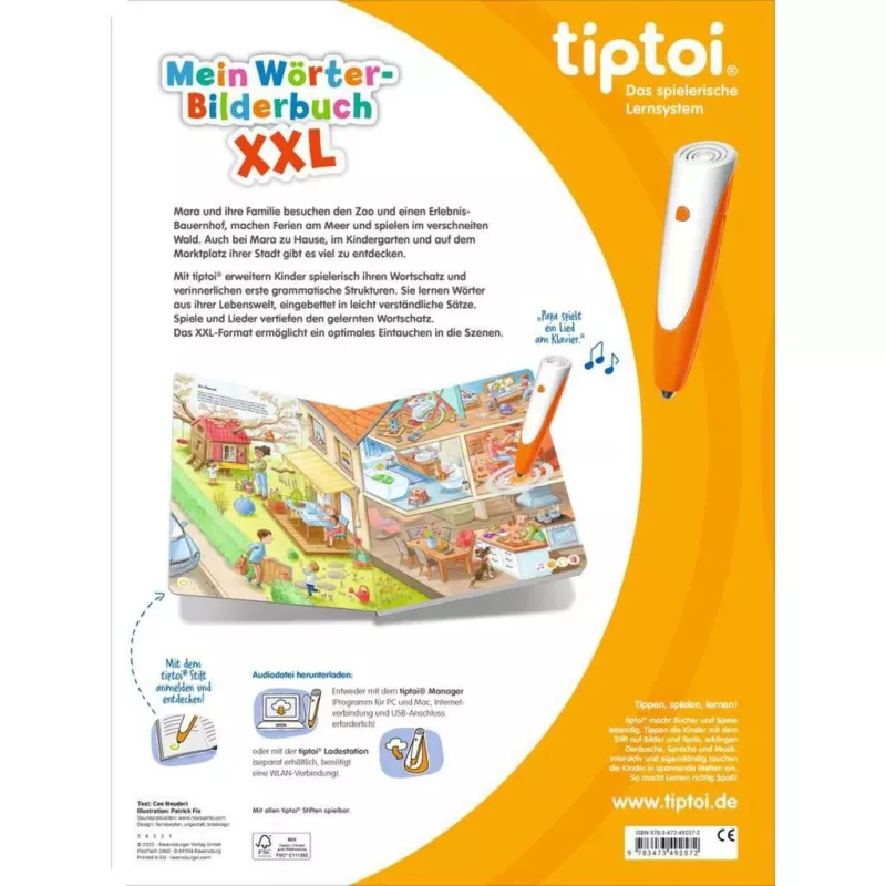 tiptoi Mana vārdu bilžu grāmata XXL, mācību grāmata