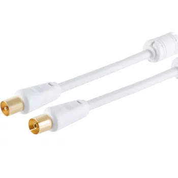 Koaksiālais antenas kabelis ShiverPeaks 80403 — 2,5 m, zeltīti kontakti