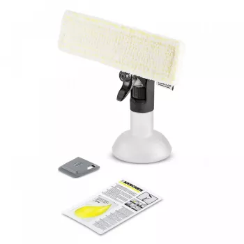 Logu tīrītāja piederums Karcher 2.633-129.0 — 250 ml izsmidzināmā pudele, saderīgs ar WV 2 Plus, WV 2 Premium, WV 5 Premium