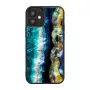 Aizsardzības iemacis iKins Apple iPhone 12 mini — violets ahāta raksts