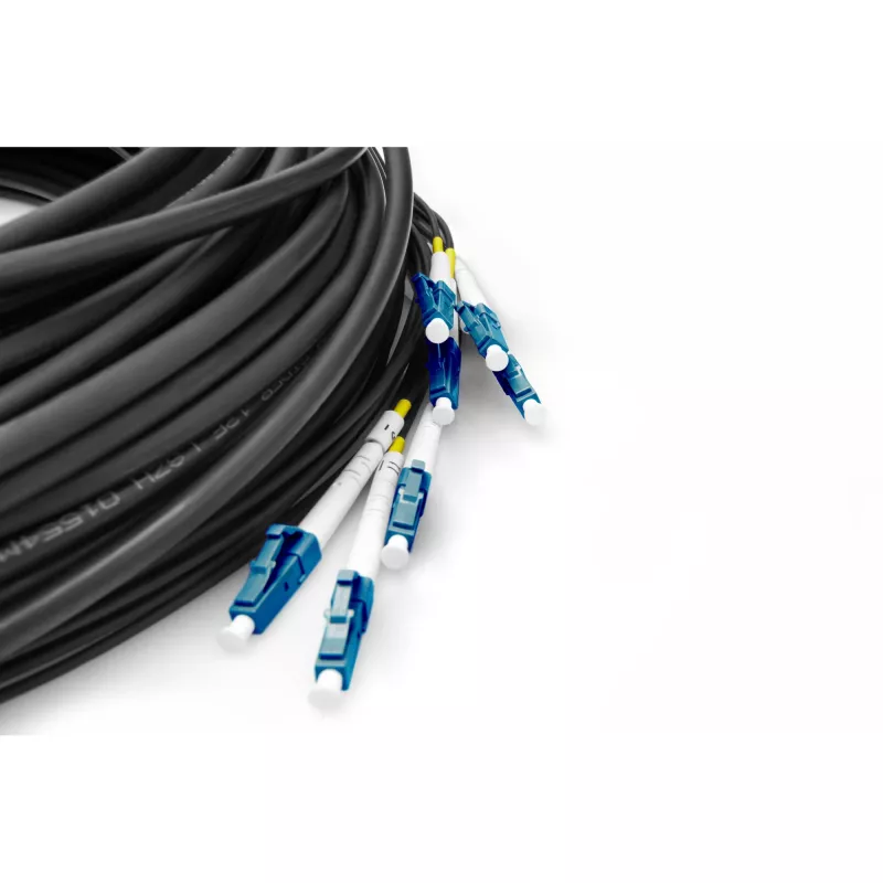DIGITUS Vorkonfektionierte Fibre Optic Universal Breakout kabelis, Singlemode OS2, 8 šķiedras, LC/UPC - LC/UPC