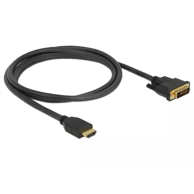 Video kabeļa adapteris DeLOCK 85653 1,5 m HDMI Type A DVI melns