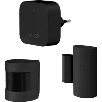 Kustības detektors Hombli HBSP-0100 Pasīvais infrasarkanais (PIR) sensors Bezvadu Melns, 120° leņķis, 8 m diapazons, baterija