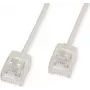ROLINE UTP komutācijas kabelis Cat.6A, īpaši īss, RJ45, pelēks, 1 m — tīkla — UTP (21.15.4401)