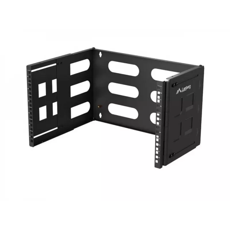 Sienas stiprinājuma 19 collu statnis LANBERG 6U, dziļums 497x400/240 mm, modelis FB01-5406-10B