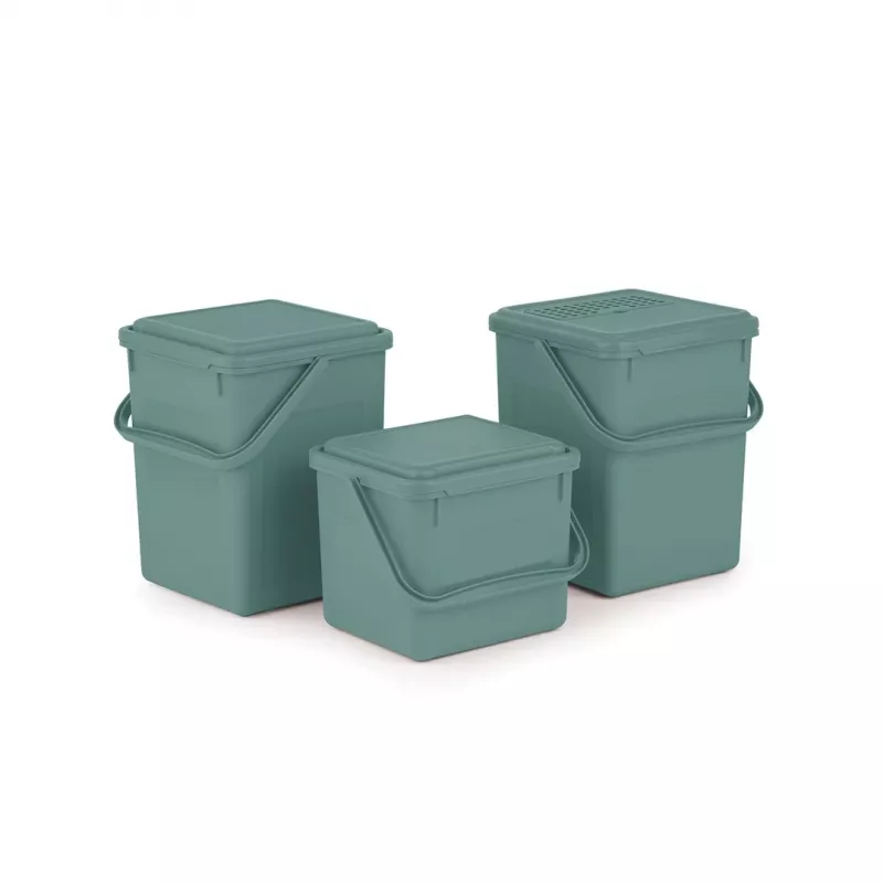 Atkritumu šķirošanas konteiners rotho zaļa 4,5 l — kompakta tehnopolimēra otrreizējās pārstrādes tvertne ar pakarināšanas atveri
