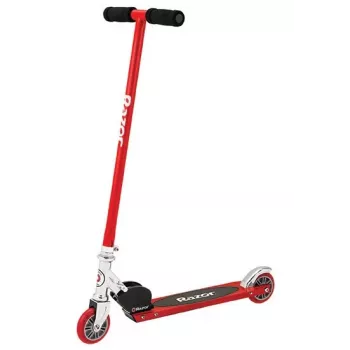 Kick skrejritenis Razor S Kids — metāla rāmis, no 5 gadu vecuma, melns/sarkans, 2,43 kg, izmēri 595×155×115 mm