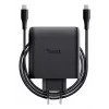 TRUST Maxo 100W 2-portu USB-C GaN lādētājs — 100 W, 2× USB-C, maks. 20 V, 2 m kabelis, melns