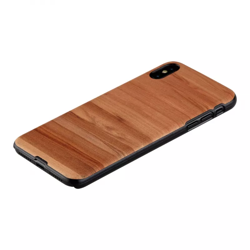 Viedtālruņa maciņš man and wood iPhone XS Max — kapučīno melns aizsargapvalks