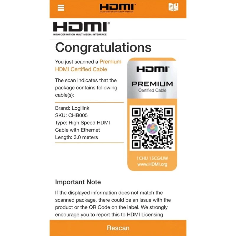 HDMI kabelis LogiLink CHB005 3 m