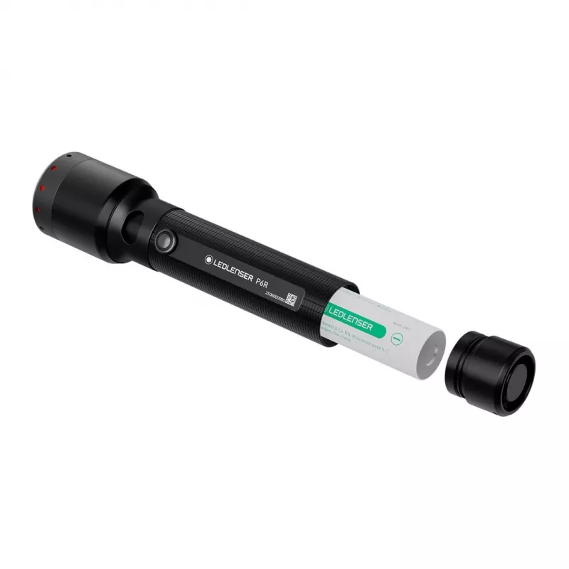 Ledlenser P6R melna rokas lukturīša LED