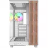 Datora korpuss Thermaltake View 380 XL WS ARGB Snow balta — Midi Tower, ATX atbalsts, ar logu