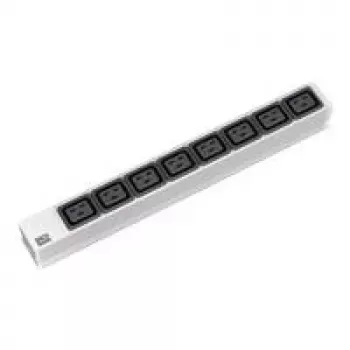 Power Distribution Unit Bachmann 333.815 8 AC outlets 1U Melns pelēka Silver