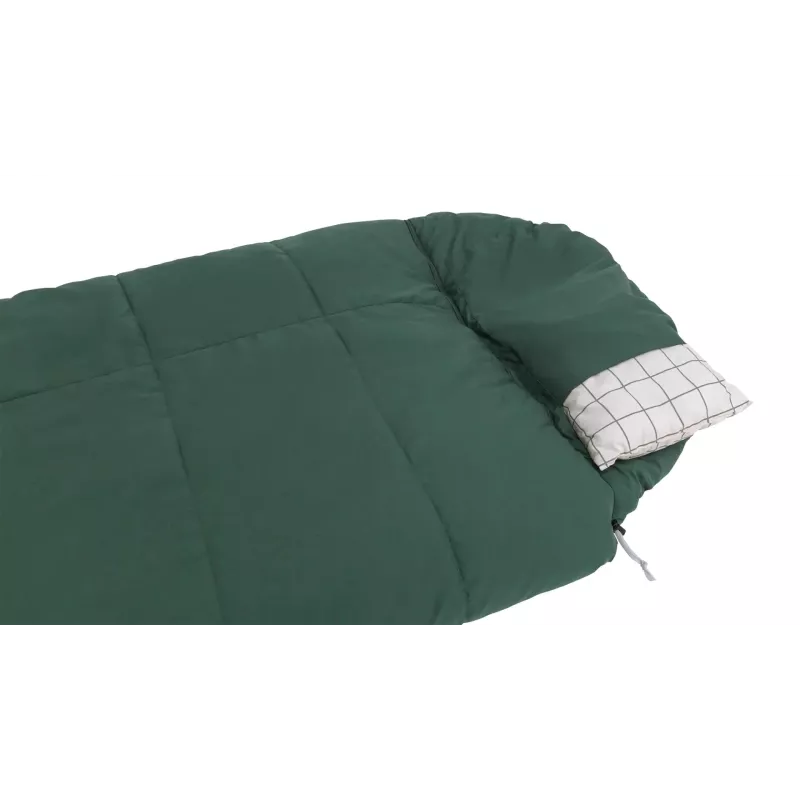 Guļammaiss Outwell Camper Prime daļēji taisnstūra 900×2350 mm, maks. lietotāja augums 200 cm, kokvilna/poliesters, zaļš