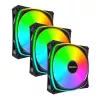 MONTECH AX120 PRO melns 120mm ARGB 3 komplekts