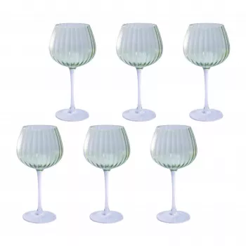 6 Rose&Tulipani dzeramo glāžu komplekts U20177611E84-Z, katras ietilpība 460 ml