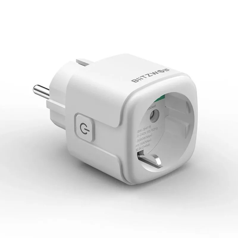 Viedā kontaktligzda BlitzWolf BW-SHP15 ZigBee 3680W — iebūvēta Wi‑Fi/ ZigBee saderīga strāvas kontaktligzda