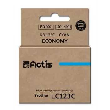 Actis KB-123C Tinte (aizstāj Brother LC123C/LC121C; Standarta; 10 ml; ciāna)