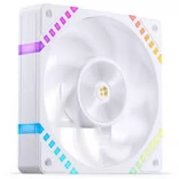 120mm korpusa ventilators Jonsbo HF2-120 balta — reversais lāpstiņu profils, PWM, ARGB