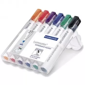 Marķieru komplekts Staedtler Lumocolor baltaboard 351 6 gab. lodes uzgalis