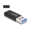 DeLOCK 60001 Kabeļu savienotāju adapteris USB A USB C melns