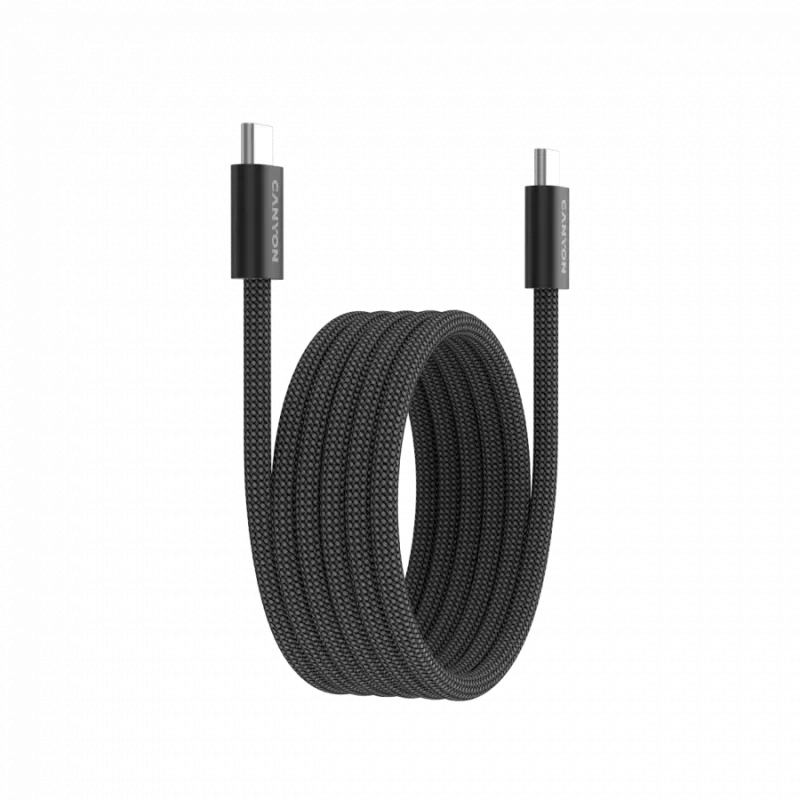 CANYON kabelis OnWire 60MG C-C 60W Magnētisks Pīts 1m Melns