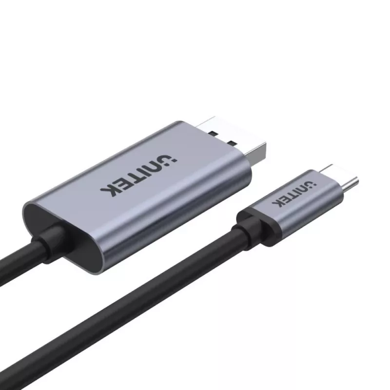 UNITEK V1409A savienotāju adapteris USB-C DisplayPort melns, pelēks