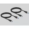 DeLOCK 11495 datora datu pārslēdzējs 5 Gbit/s, melns, plastmasa
