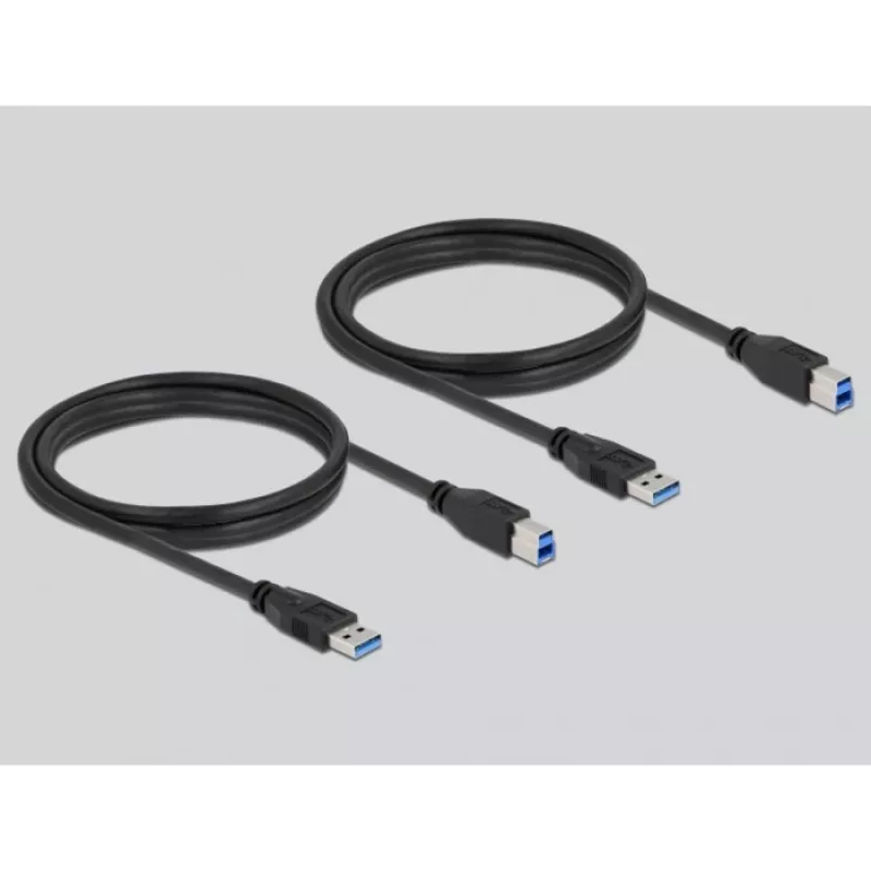 DeLOCK 11495 datora datu pārslēdzējs 5 Gbit/s, melns, plastmasa
