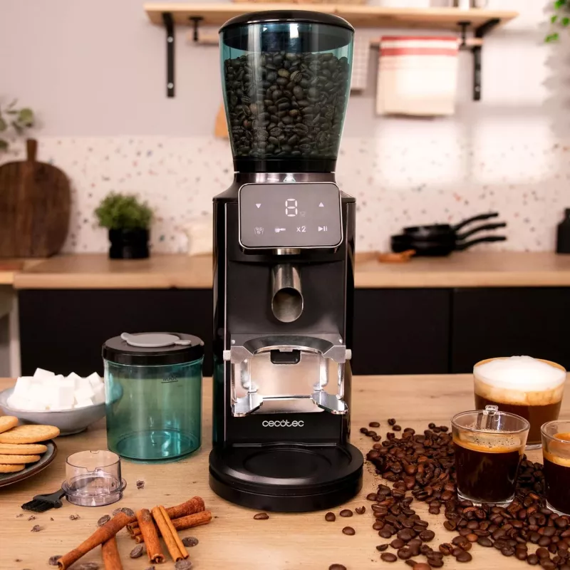 Cecotec Coffee Grinder | SteelMill Touch | 150 W | Coffee beans capacity 300 g | Number of cups 14 gab.