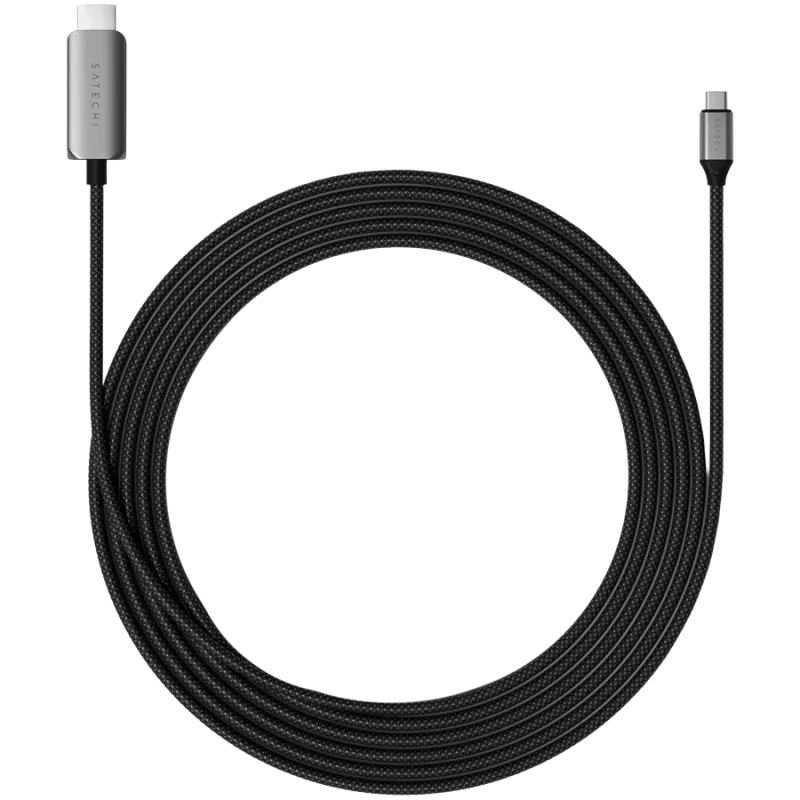 Satechi USB-C uz HDMI 2.1 8K kabelis, garums: 1,96 m, ar HDMI 2.1 un USB-C savienotāju