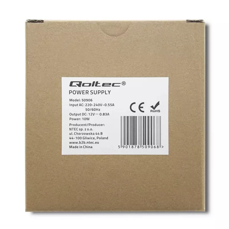 DIN sliedes barošanas bloks 10W, 12V, 0.83A, plāns