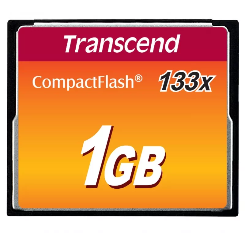 Transcend - Zibatmiņas karte - 1GB - 133x - CompactFlash karte (TS1GCF133)