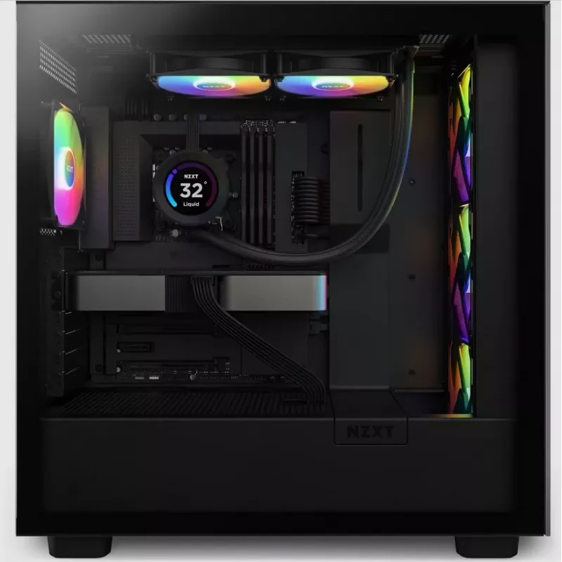 Universāls šķidruma dzesētājs NZXT Kraken Elite 240 RGB 12 cm melns