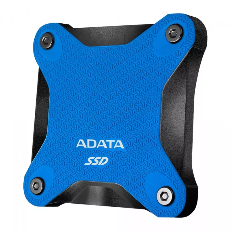 Ārējais SSD ADATA SD620 512 GB, USB 3.2 Gen 2 Micro-USB B, zils, silikona korpuss, triecienizturīgs