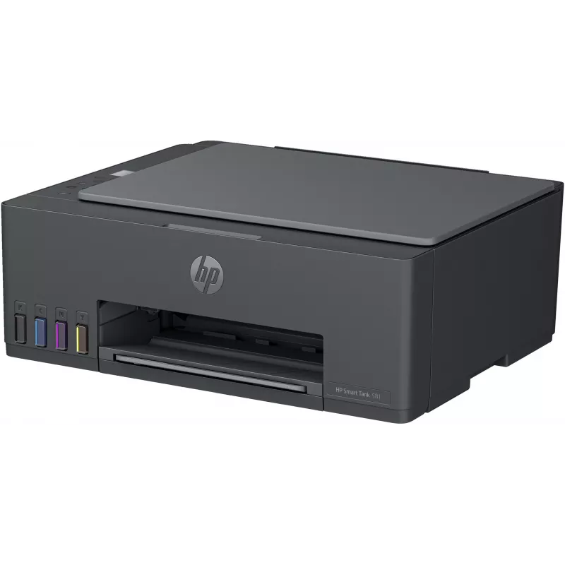 Daudzfunkciju printeris HP Smart Tank 581 termālā tintes krāsu — A4, Wi‑Fi, duplekss (manuāls), 4 kasetnes, 4800x1200 DPI