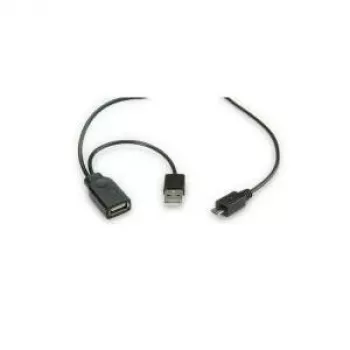 ROLINE USB 2.0 Y-kabelis - 2x Type A (ST / BU) - Micro B ST - 1m - Ekranēts - USB 2.0 Type Micro B - 1 mm (19.08.1009)