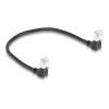 DeLOCK RJ45 tīkla kabelis Cat.6A S/FTP plāns 90° lejupvērsts 0.25 m melns